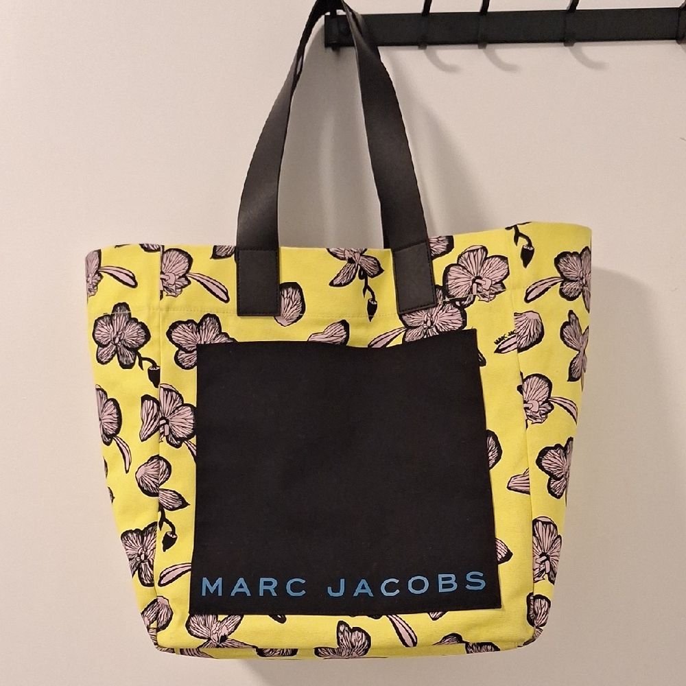 Marc Jacobs Yellow and Black Floral Tote